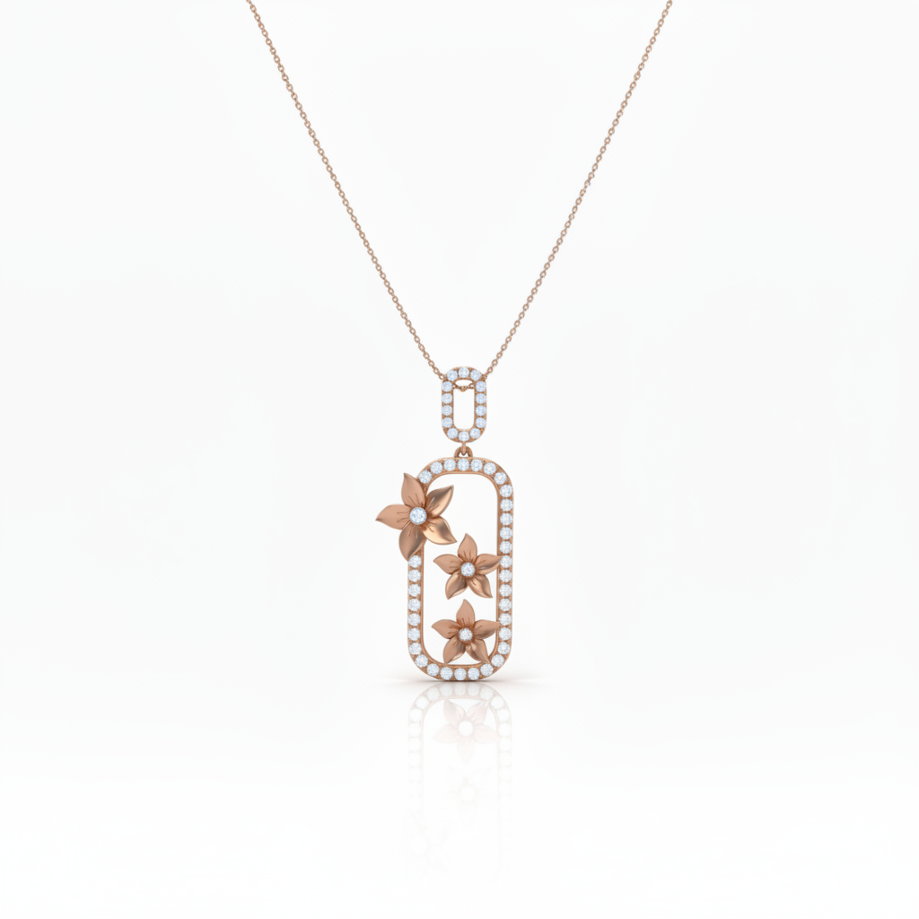 Floral Cascade Necklace - Smaller Scale