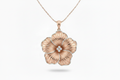 Hibiscus Pendant – 4 Diamond Buds Center
