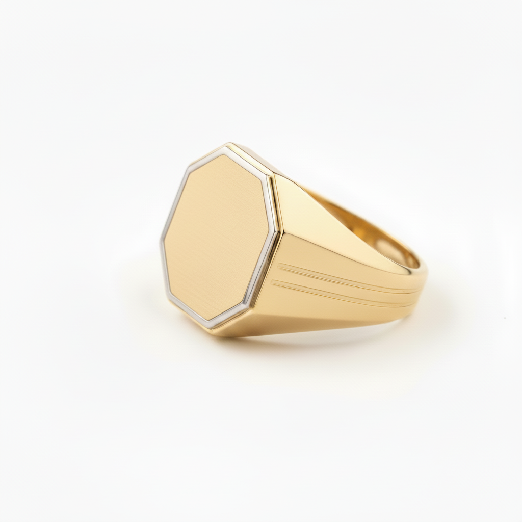 Octave Signet Ring – Right Shank Curve Sharpened