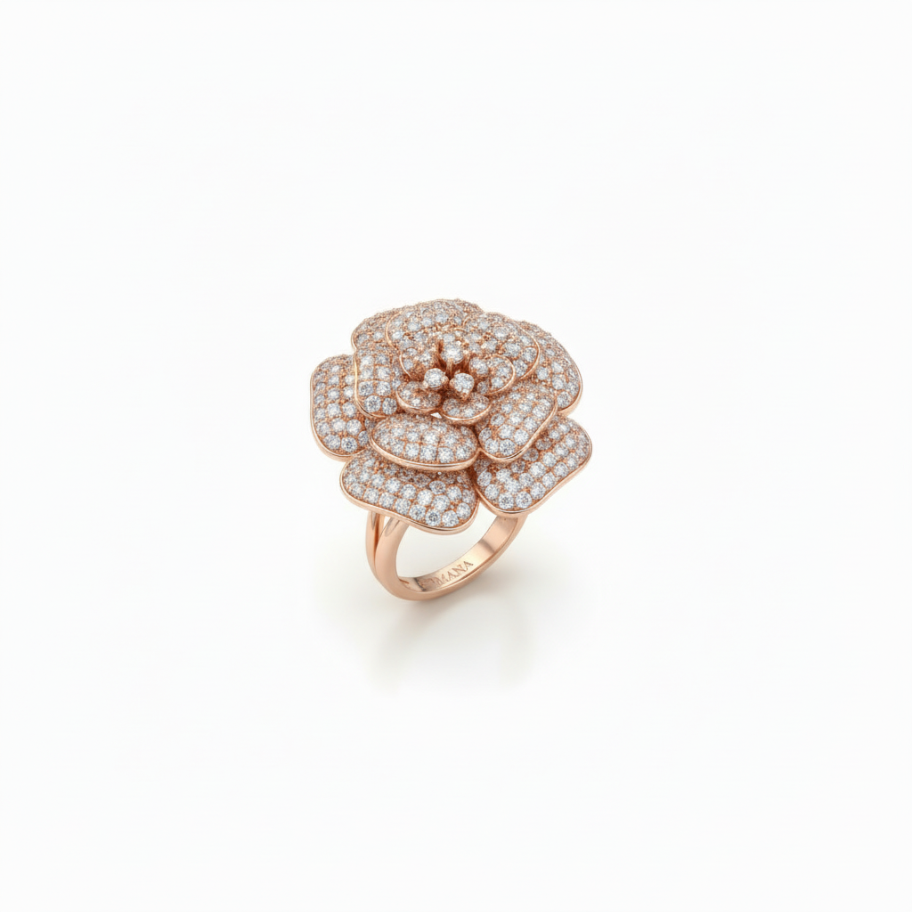 Rosa Corolla ring zoomed out with white space