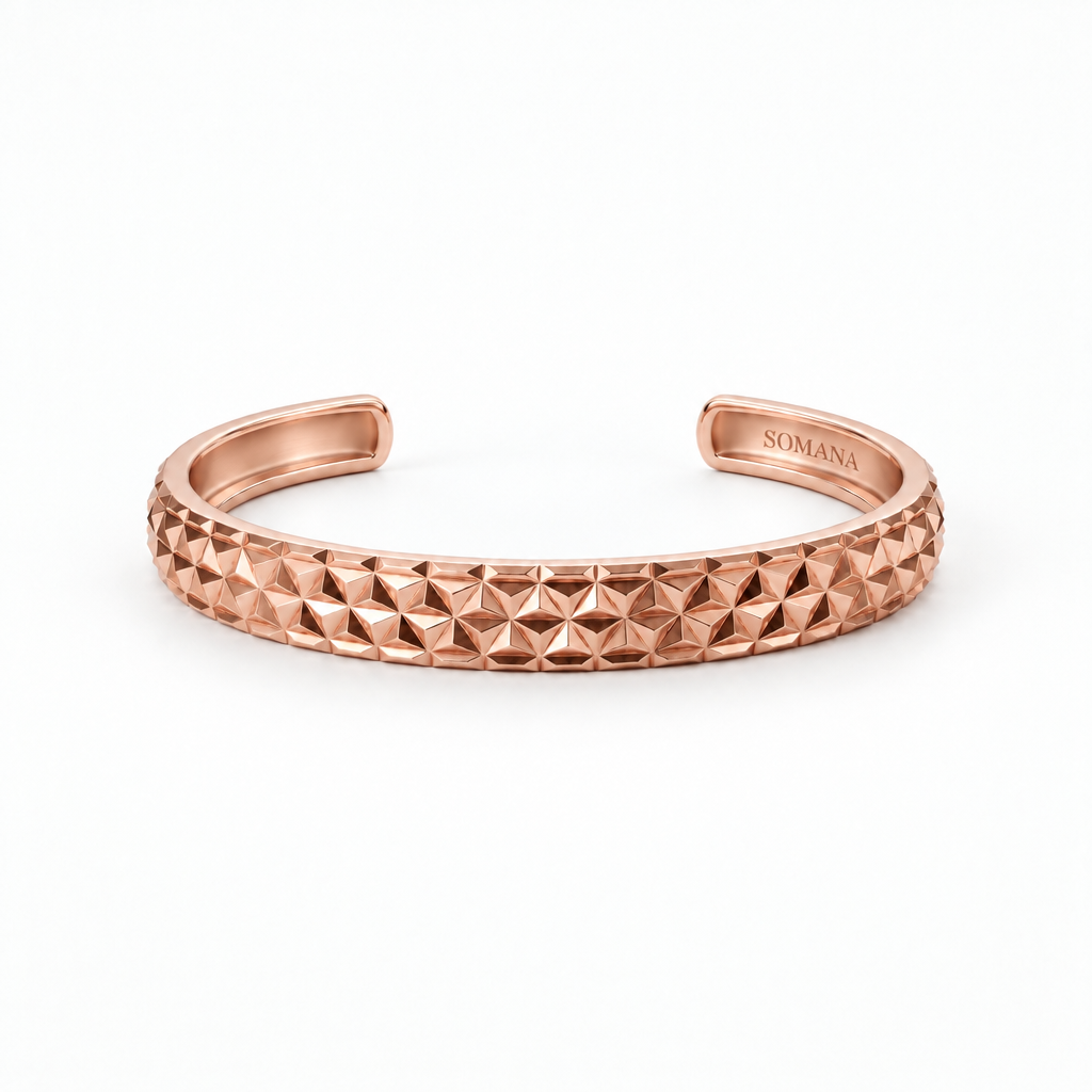Rose-gold SOMANA cuff zoomed out
