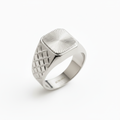 Soleil Signet Ring – White Gold