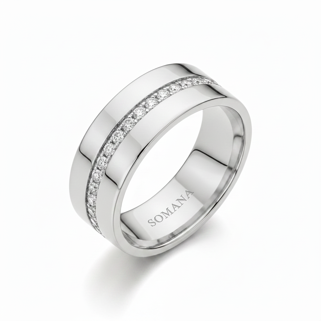 SOMANA Diamond Band — White Gold